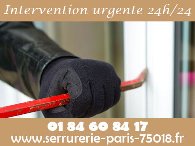 Intervention urgente du Serrurier Paris 18